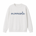 Collection 3 Minnesota Essential Heavyweight Crewneck Sweatshirt - White front