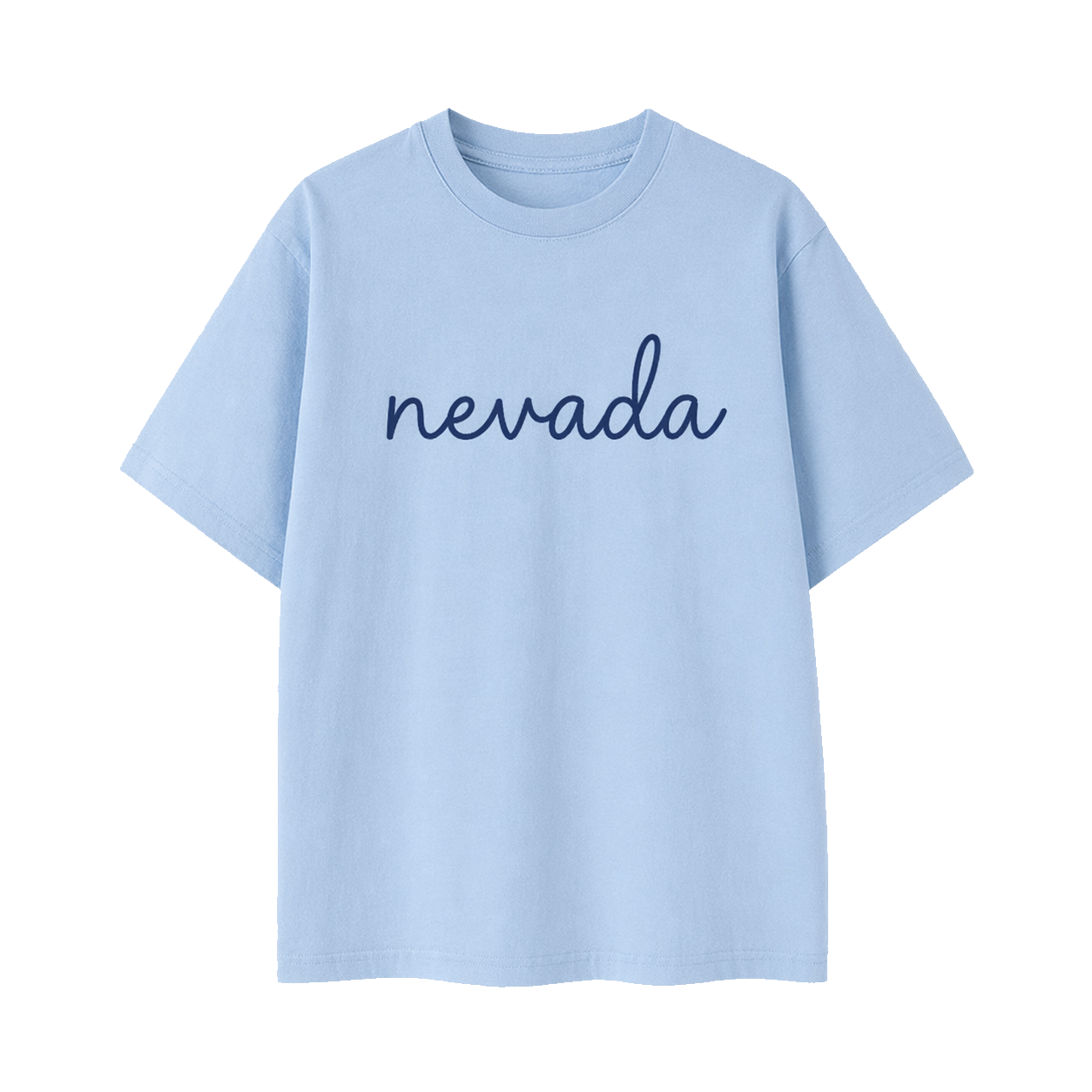 Collection 3 Nevada Essential Cotton T-Shirt - Light Blue front