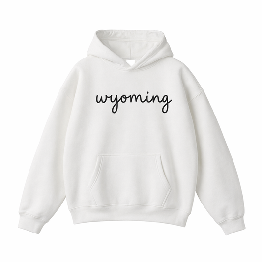 Collection 3 Wyoming Oversize Fleeced Hoodie - White front