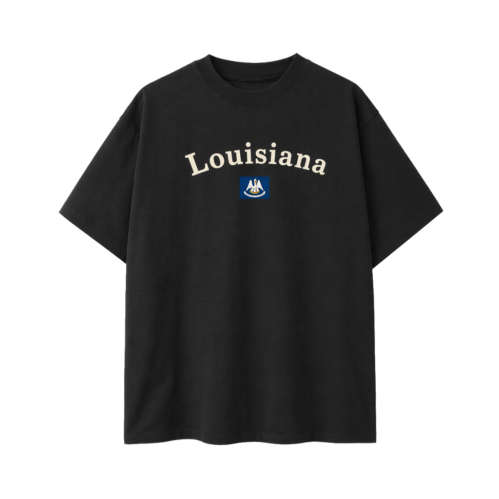 Collection 6 Louisiana Essential Cotton T-Shirt - Black front