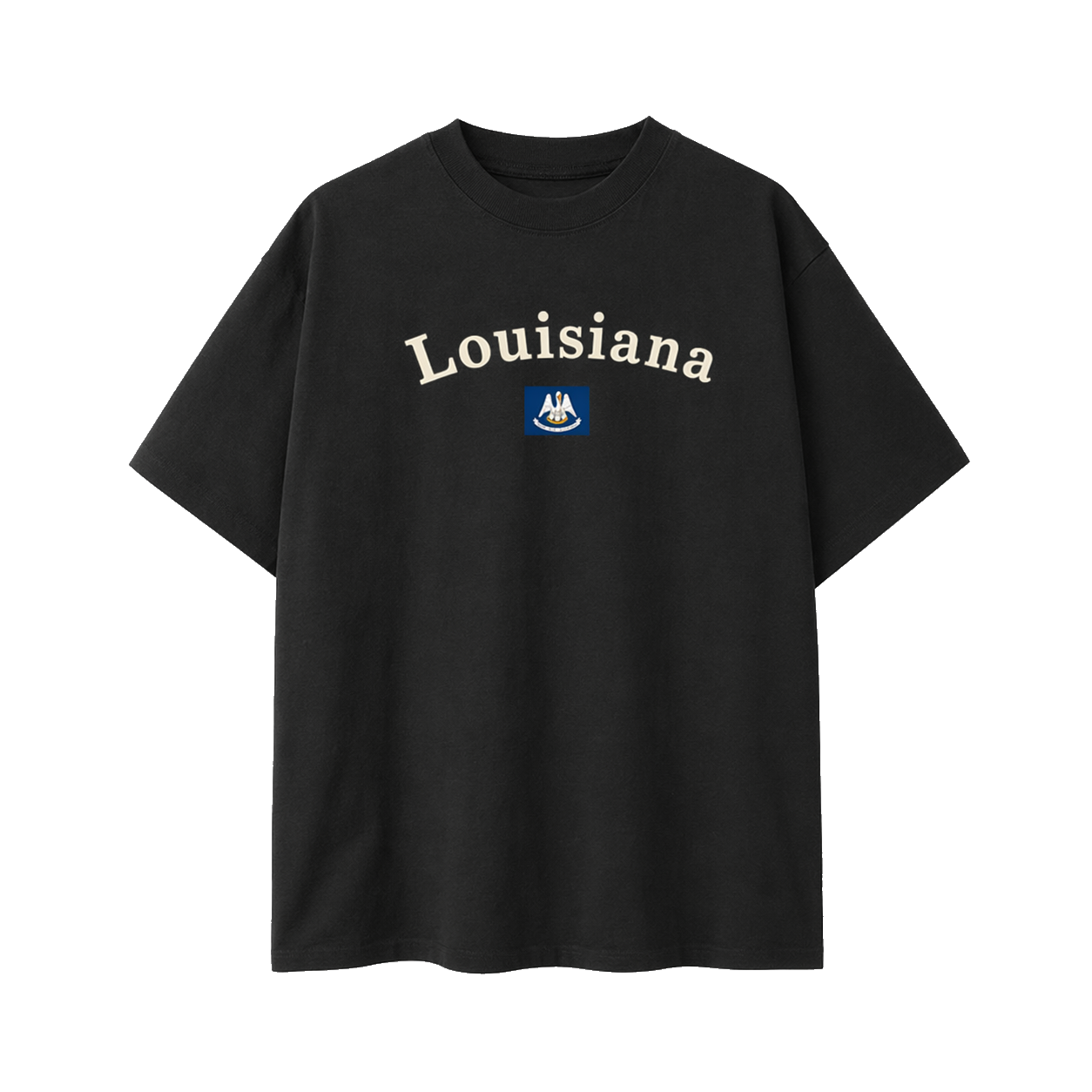 Collection 6 Louisiana Essential Cotton T-Shirt - Black front