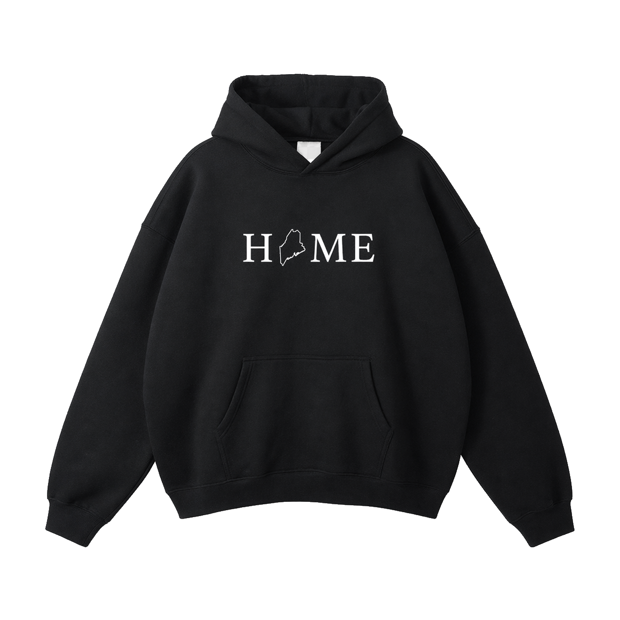 Collection 5 Maine Oversize Fleeced Hoodie - Black front