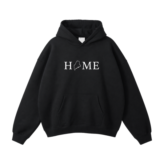 Collection 5 Maine Oversize Fleeced Hoodie - Black front