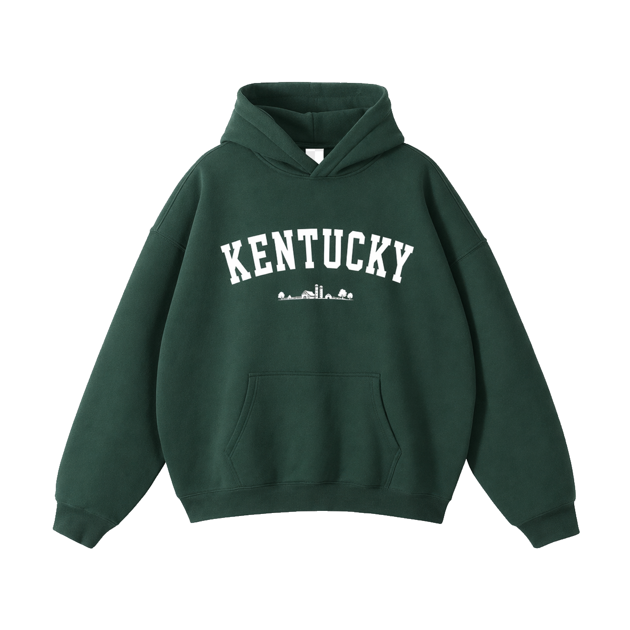 Collection 9 Kentucky Oversize Fleeced Hoodie - Eden Green front