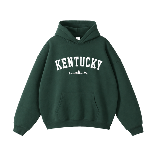 Collection 9 Kentucky Oversize Fleeced Hoodie - Eden Green front