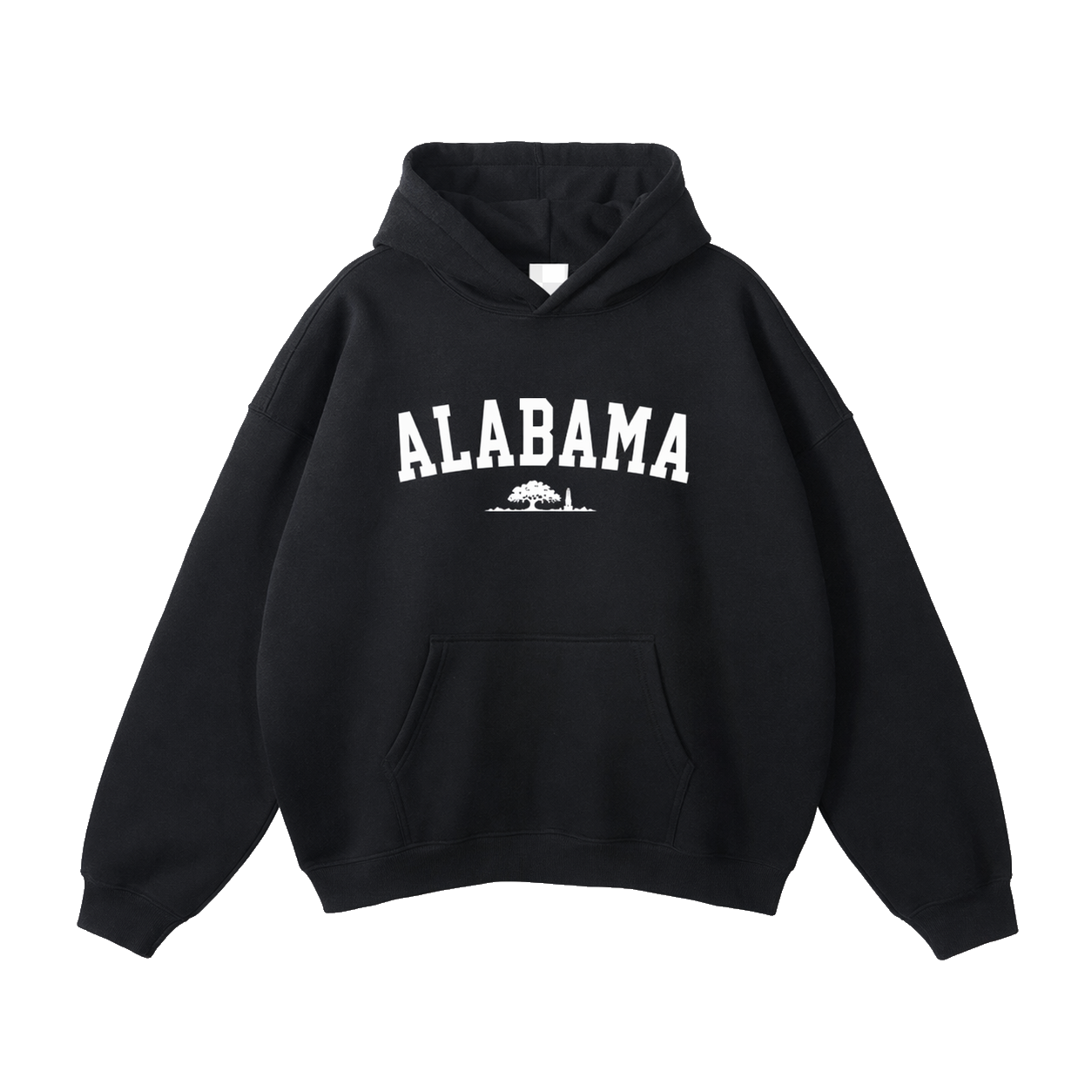 Collection 9 Alabama Oversize Fleeced Hoodie - Black front