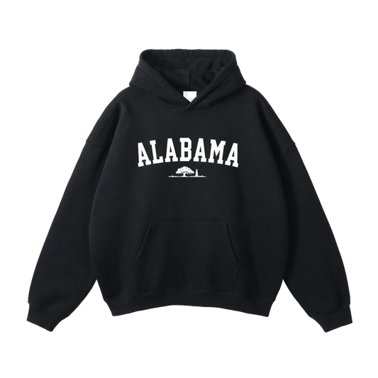 Collection 9 Alabama Oversize Fleeced Hoodie - Black front