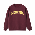 Collection 1 Montana Essential Heavyweight Crewneck Sweatshirt - Dull Red front