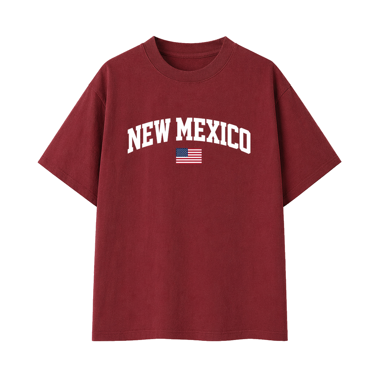 Collection 2 New Mexico Essential Cotton T-Shirt - Wine Gray front