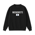 Collection 7 Massachusetts Essential Heavyweight Crewneck Sweatshirt - Black front