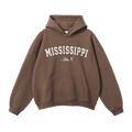 Collection 9 Mississippi Oversize Fleeced Hoodie - Brown front