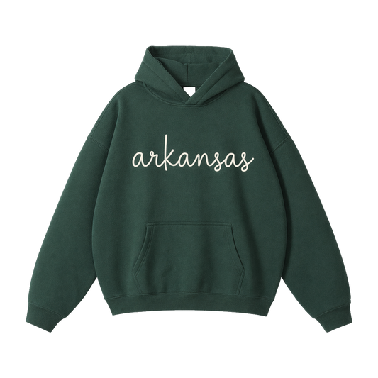 Collection 3 Arkansas Oversize Fleeced Hoodie - Eden Green front