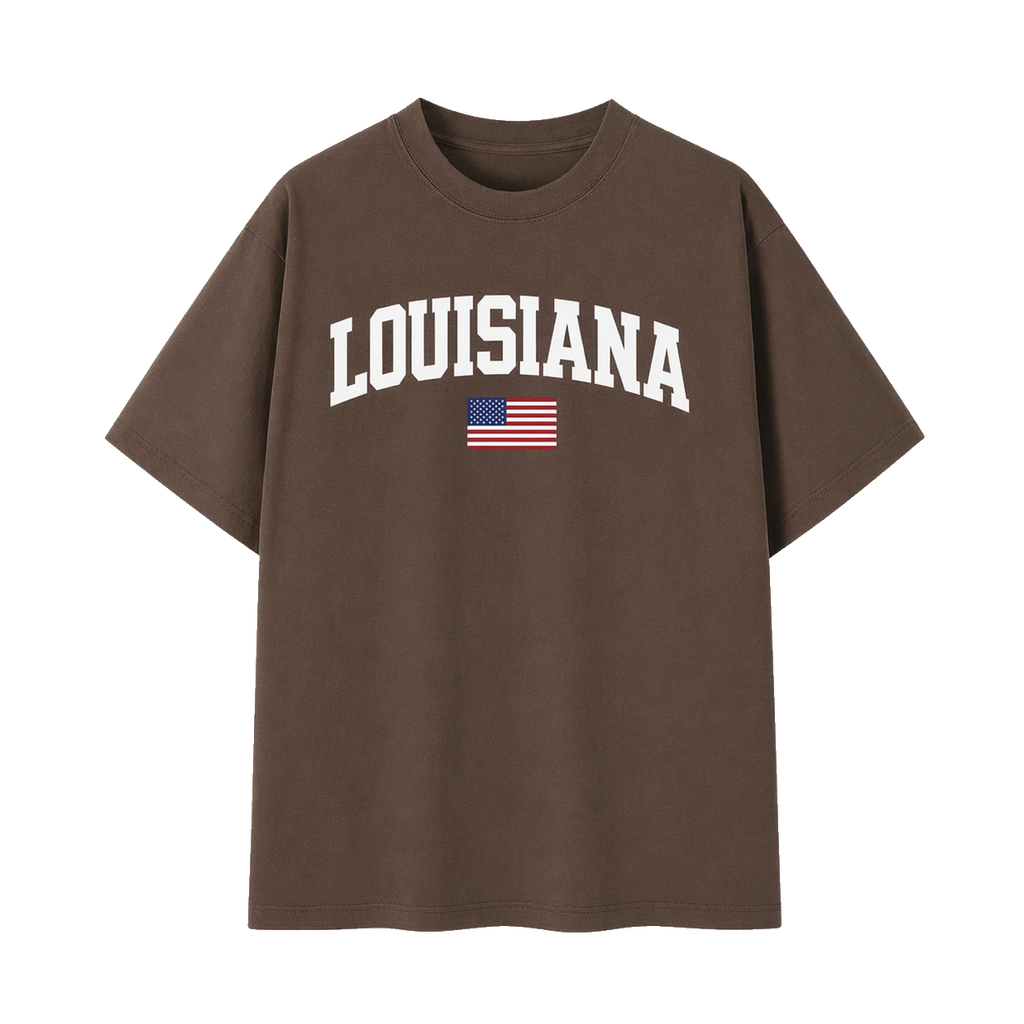 Collection 2 Louisiana Essential Cotton T-Shirt - Coffee front