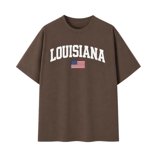 Collection 2 Louisiana Essential Cotton T-Shirt - Coffee front