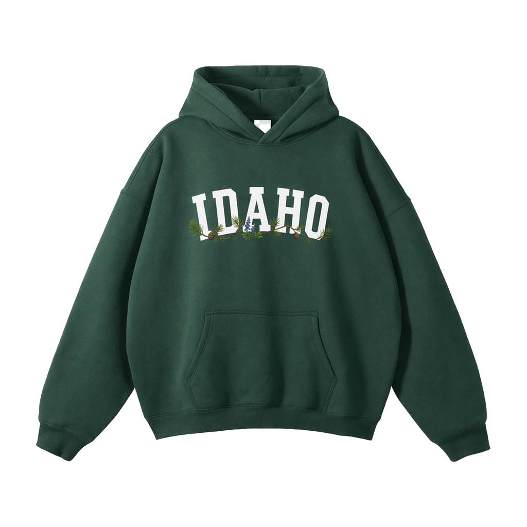 Collection 10 Idaho Oversize Fleeced Hoodie - Eden Green front