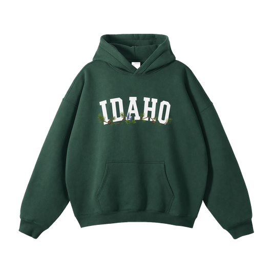 Collection 10 Idaho Oversize Fleeced Hoodie - Eden Green front