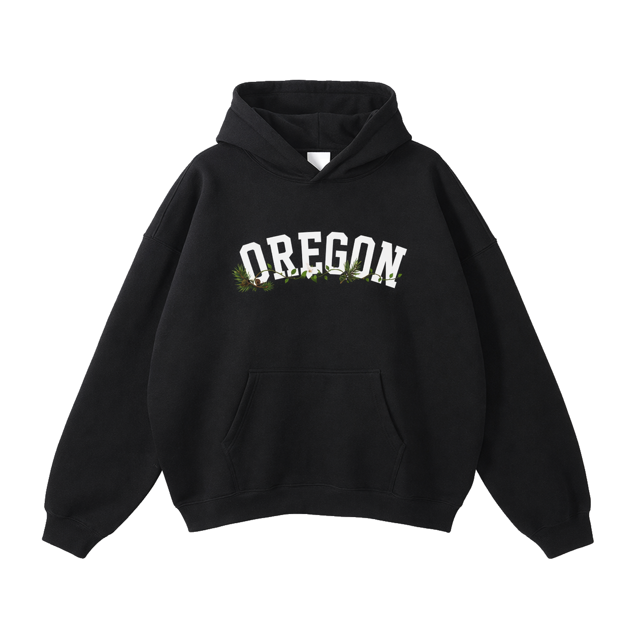 Collection 10 Oregon Oversize Fleeced Hoodie - Black front