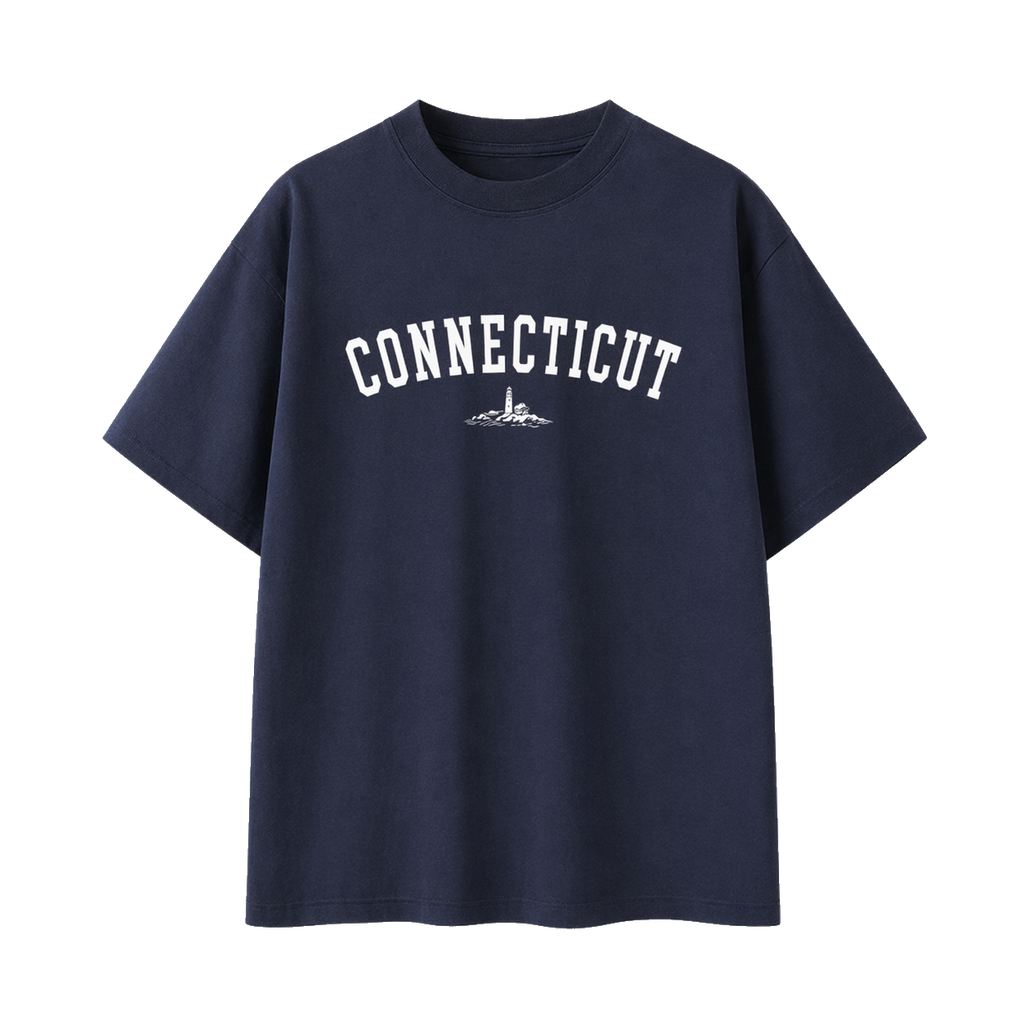 Collection 9 Connecticut Essential Cotton T-Shirt - Navy Blue front