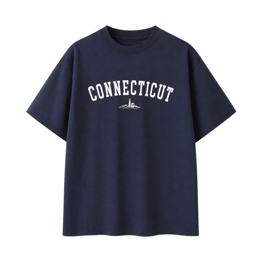 Collection 9 Connecticut Essential Cotton T-Shirt - Navy Blue front
