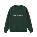 Collection 3 Vermont Essential Heavyweight Crewneck Sweatshirt - Dark Green front