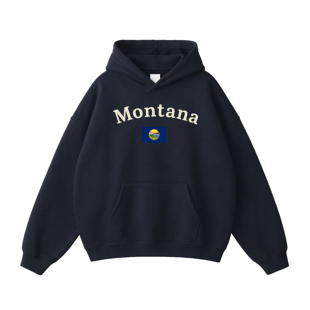 Collection 6 Montana Oversize Fleeced Hoodie - Black front