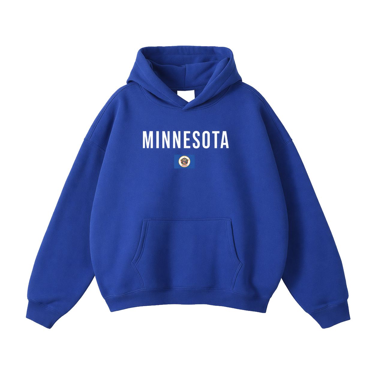 Collection 7 Minnesota Oversize Fleeced Hoodie - Klein Blue front