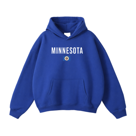 Collection 7 Minnesota Oversize Fleeced Hoodie - Klein Blue front