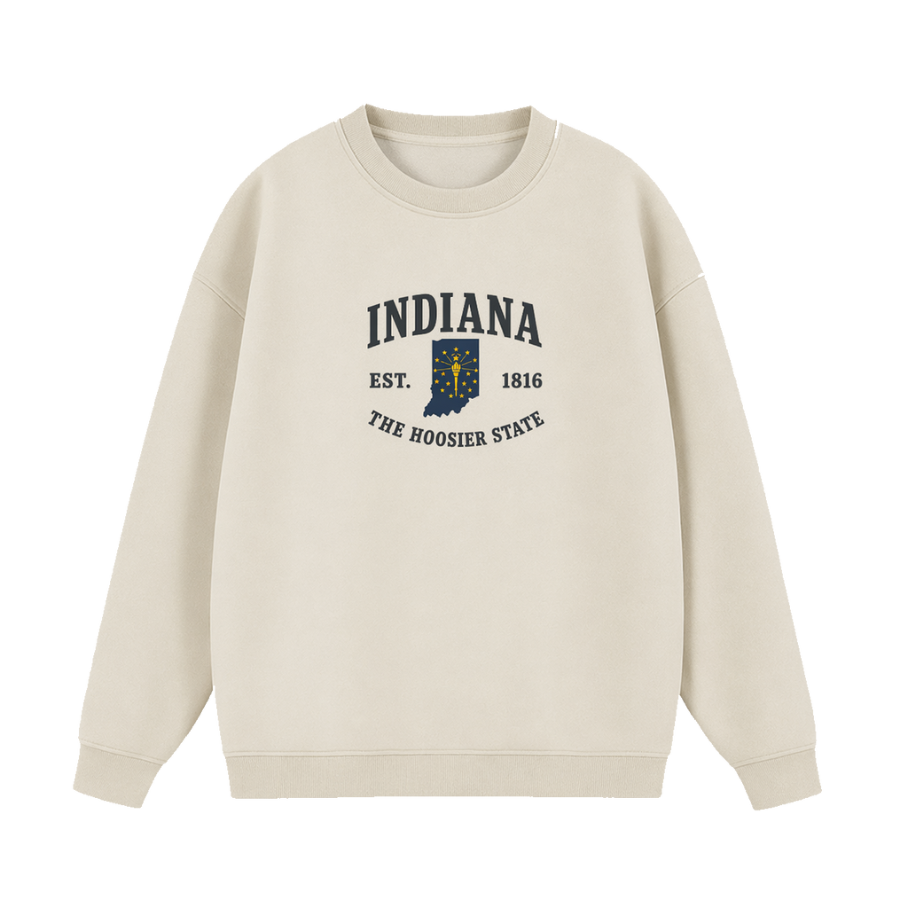 Collection 8 Indiana Essential Heavyweight Crewneck Sweatshirt - Cream front