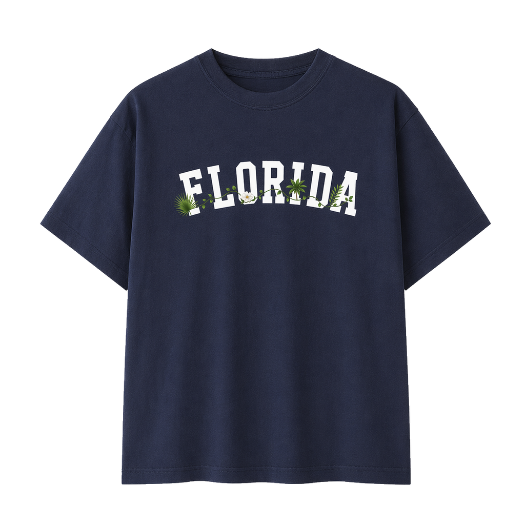 Collection 10 Florida Essential Cotton T-Shirt - Navy Blue front