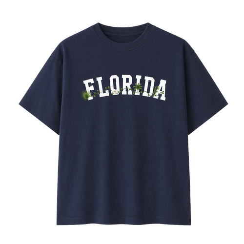 Collection 10 Florida Essential Cotton T-Shirt - Navy Blue front