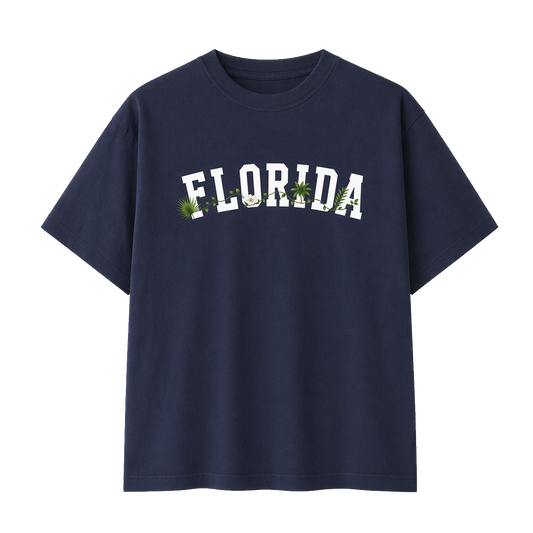 Collection 10 Florida Essential Cotton T-Shirt - Navy Blue front