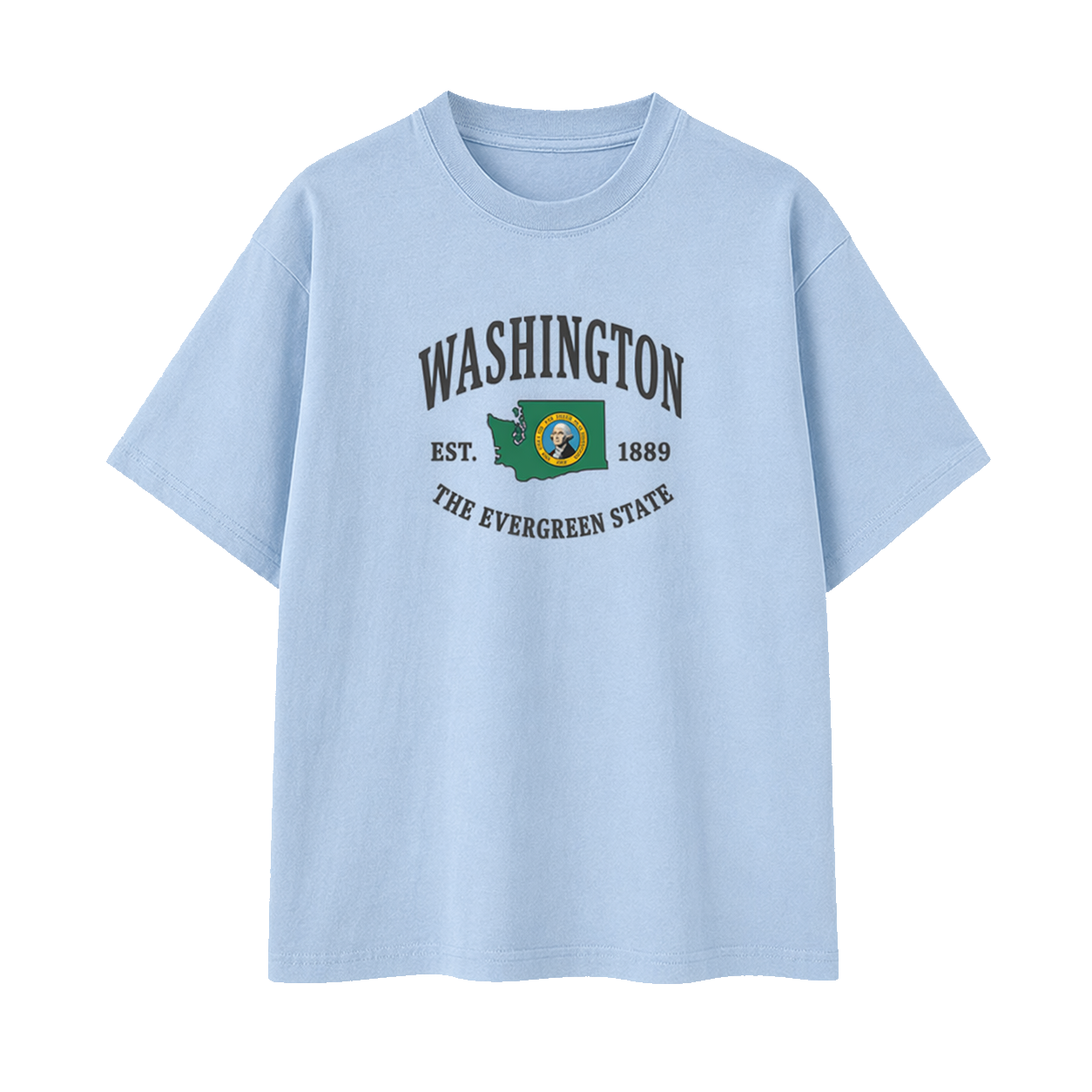 Collection 8 Washington Essential Cotton T-Shirt - Light Blue front