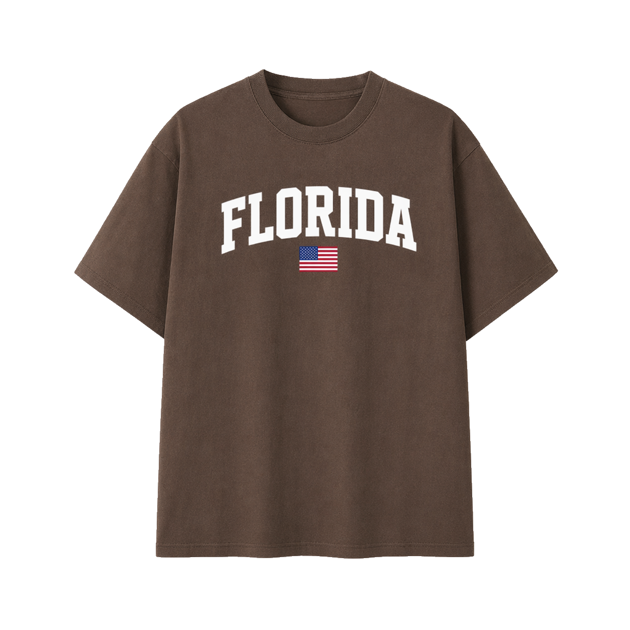 Collection 2 Florida Essential Cotton T-Shirt - Coffee front