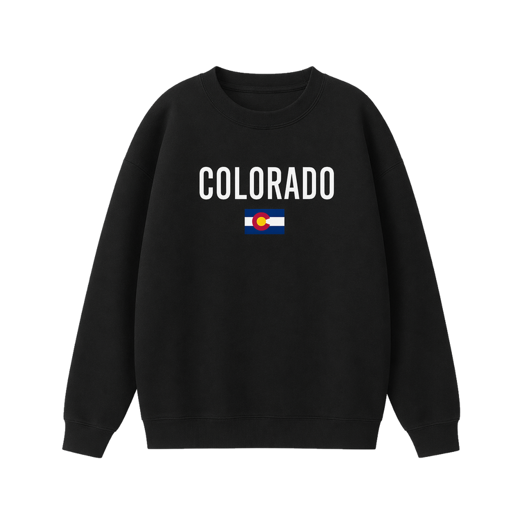 Collection 7 Colorado Essential Heavyweight Crewneck Sweatshirt - Black front