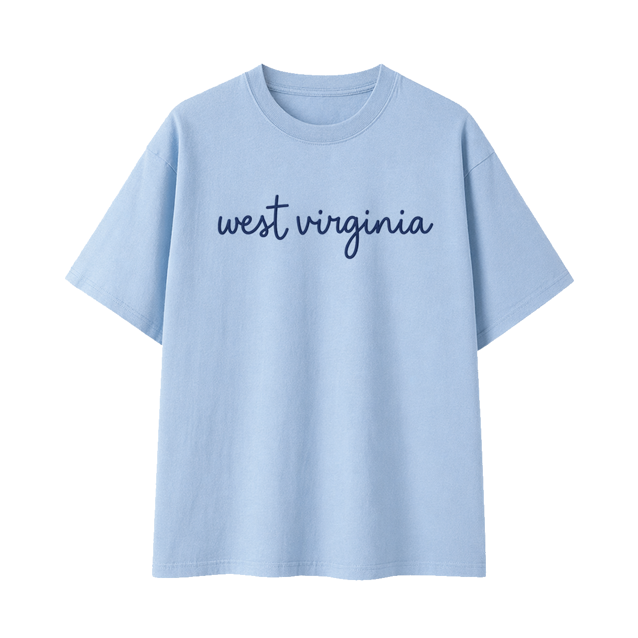 Collection 3 West Virginia Essential Cotton T-Shirt - Light Blue front