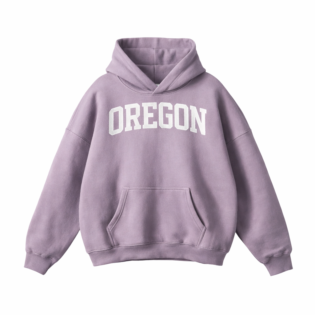 Collection 1 Oregon Oversize Fleeced Hoodie - Light Purple front