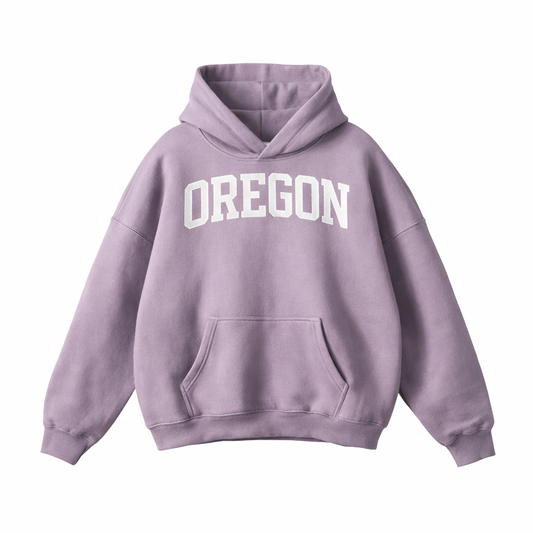 Collection 1 Oregon Oversize Fleeced Hoodie - Light Purple front