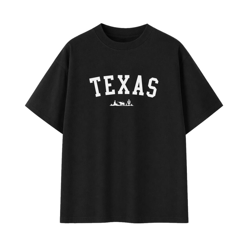 Collection 9 Texas Essential Cotton T-Shirt - Black front