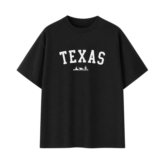 Collection 9 Texas Essential Cotton T-Shirt - Black front