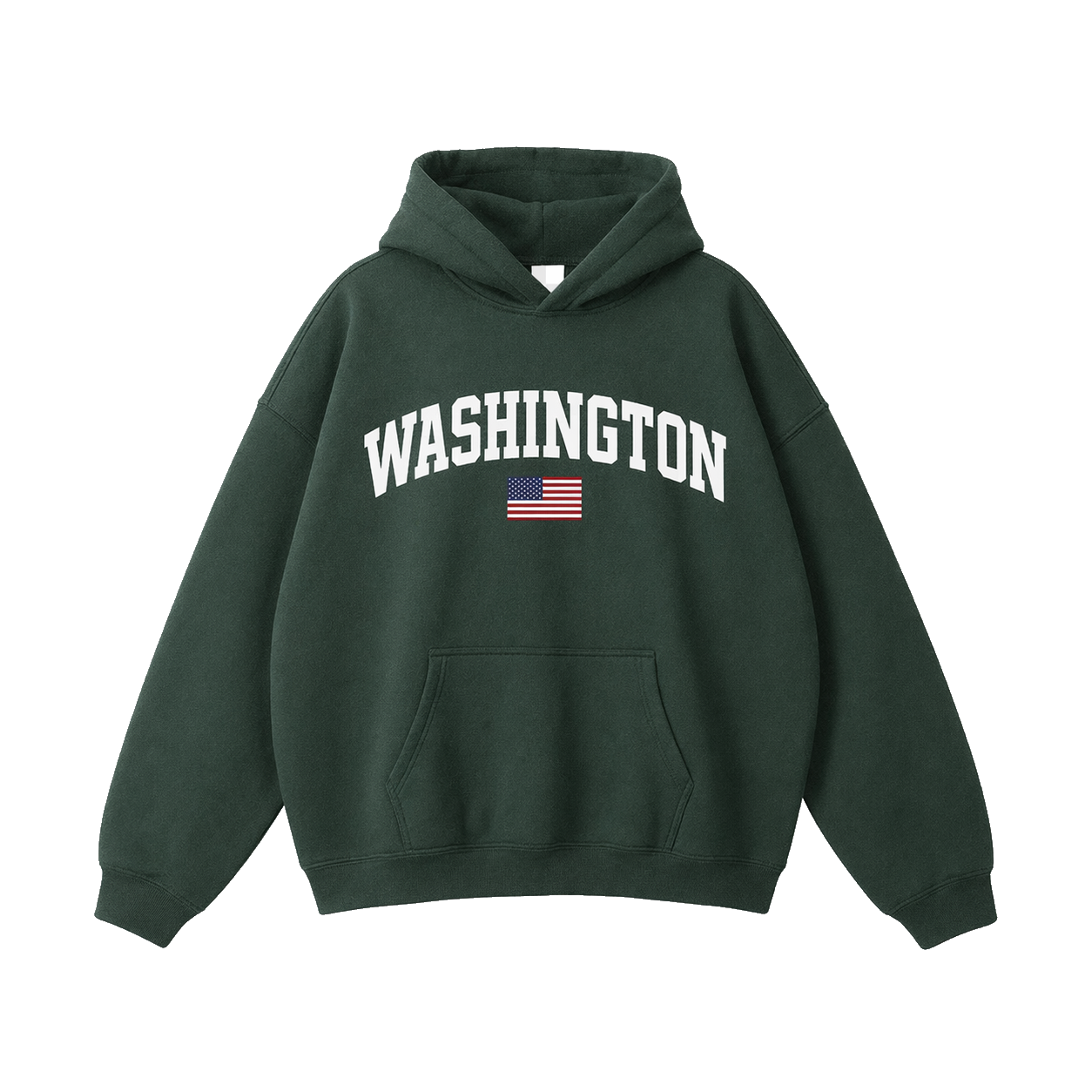 Collection 2 Washington Oversize Fleeced Hoodie - Eden Green front