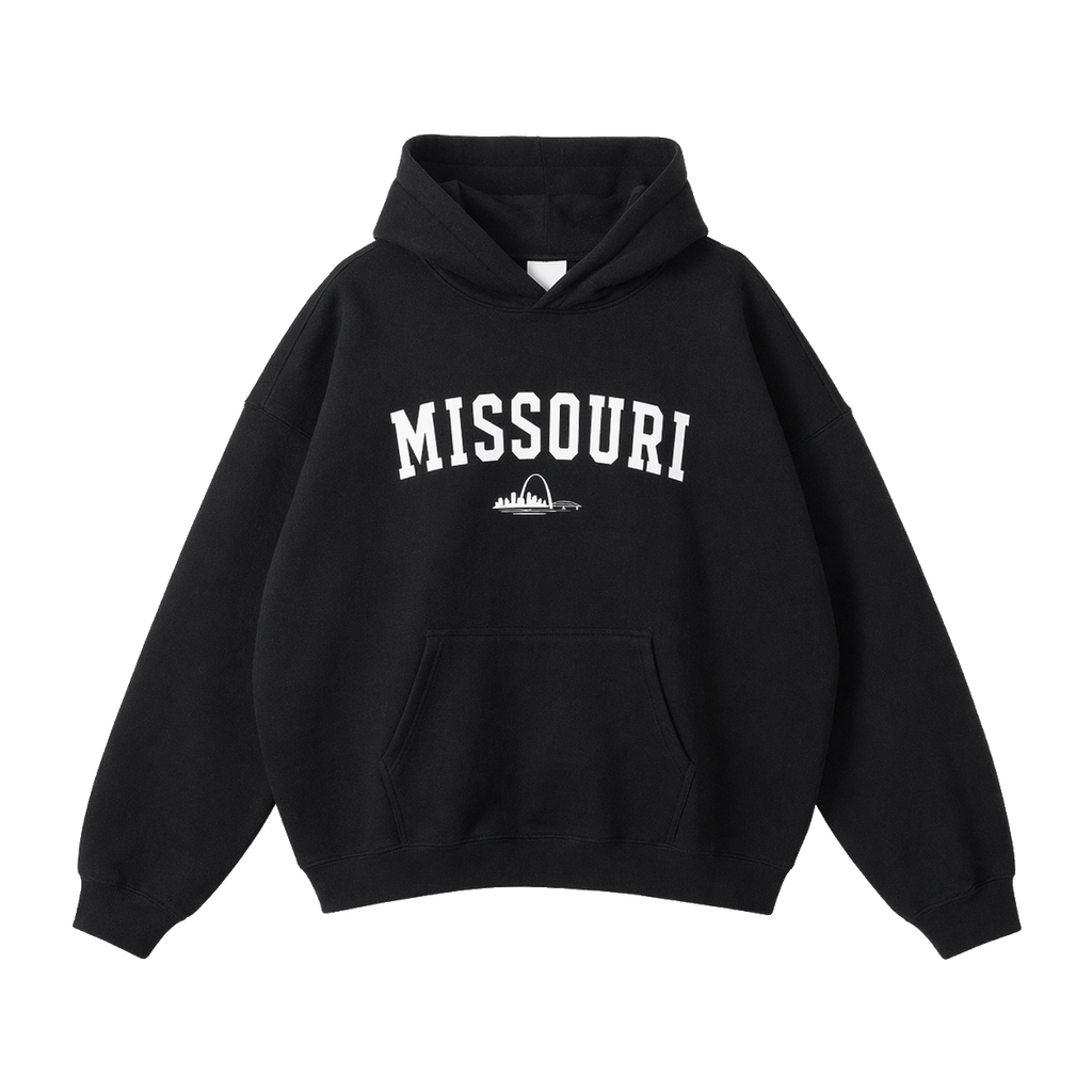 Collection 9 Missouri Oversize Fleeced Hoodie - Black front