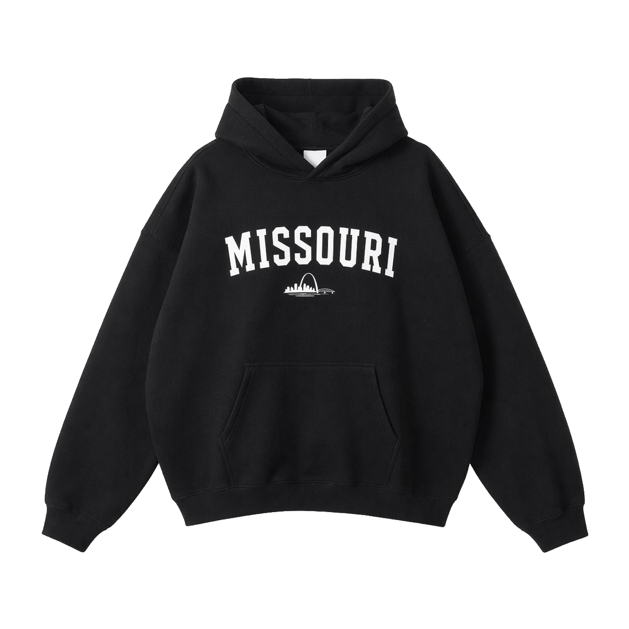 Collection 9 Missouri Oversize Fleeced Hoodie - Black front