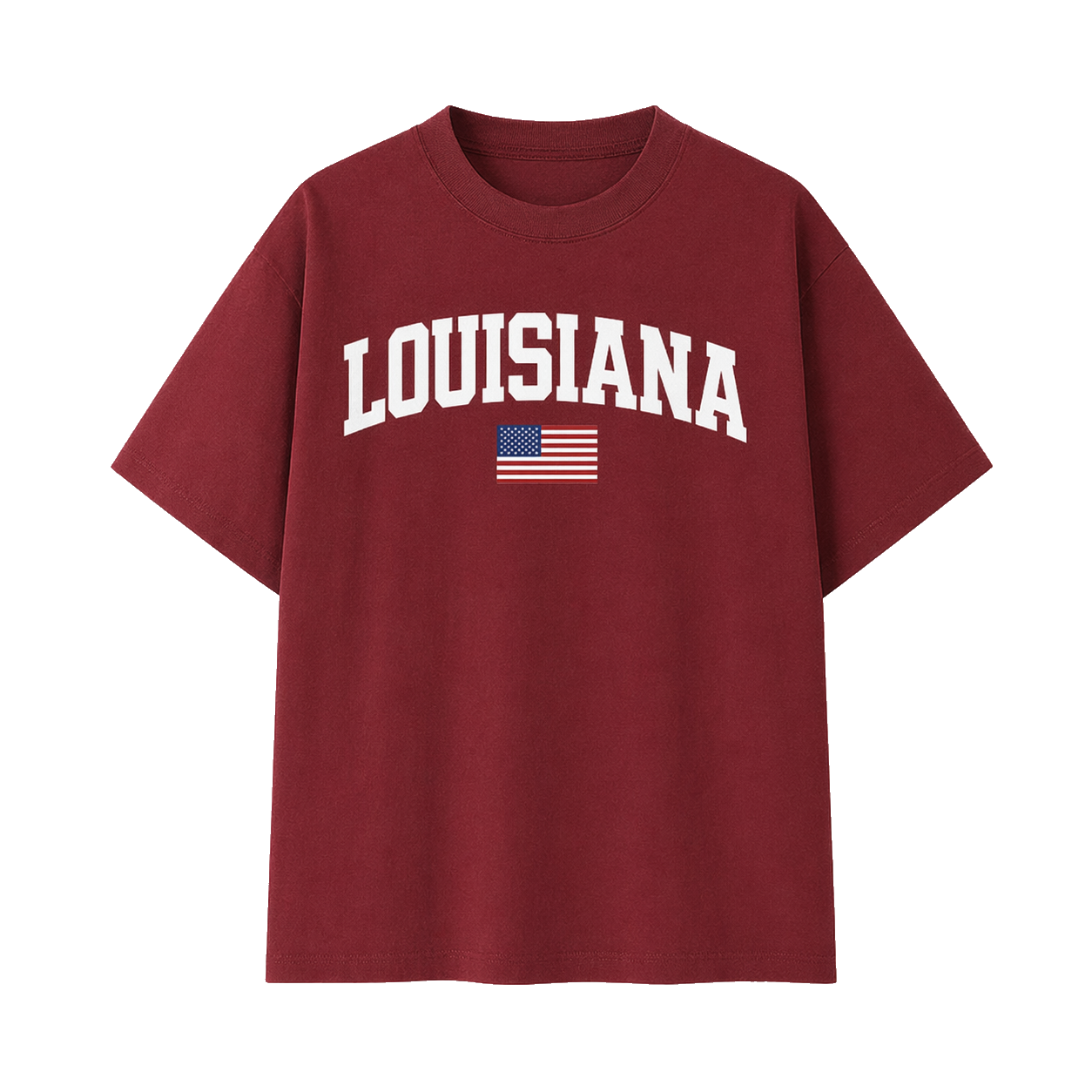 Collection 2 Louisiana Essential Cotton T-Shirt - Wine Gray front