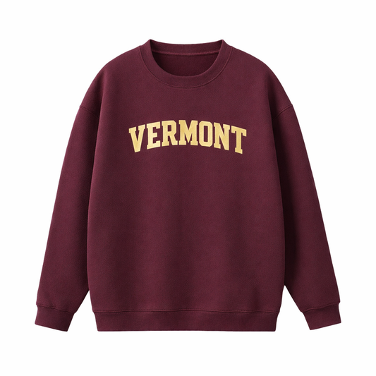 Collection 1 Vermont Essential Heavyweight Crewneck Sweatshirt - Dull Red front