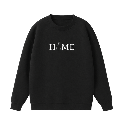 Collection 5 New Hampshire Essential Heavyweight Crewneck Sweatshirt - Black front