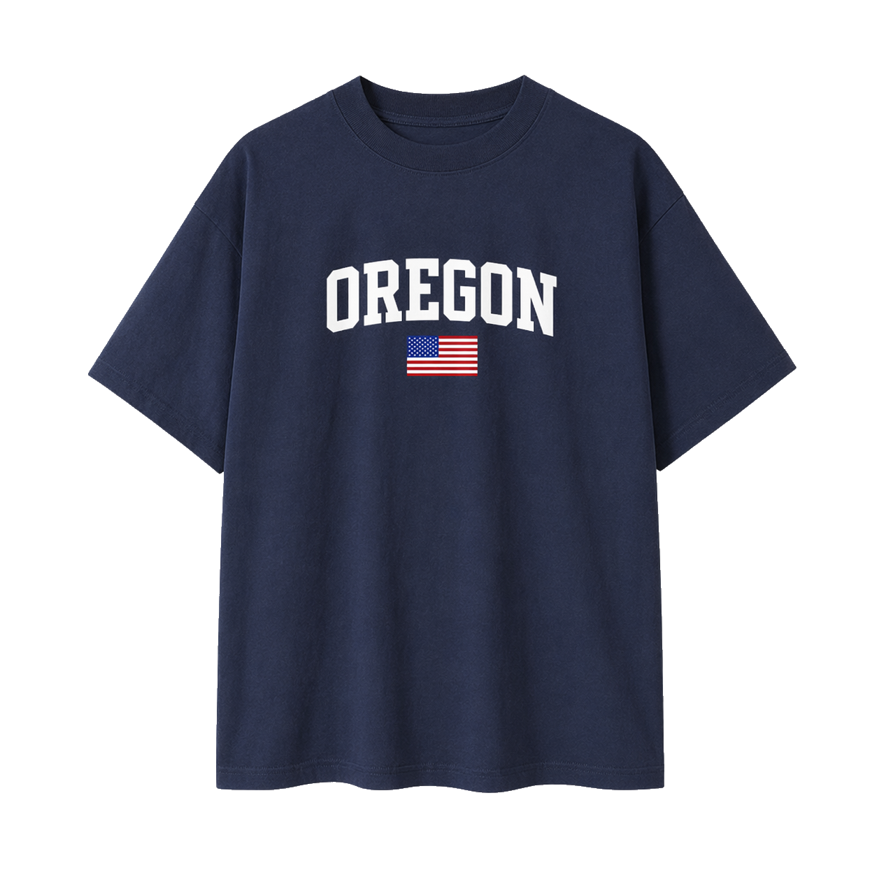 Collection 2 Oregon Essential Cotton T-Shirt - Navy Blue front