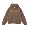 Collection 3 Montana Oversize Fleeced Hoodie - Brown front