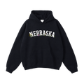 Collection 10 Nebraska Oversize Fleeced Hoodie - Black front