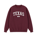 Collection 4 Texas Essential Heavyweight Crewneck Sweatshirt - Dull Red front