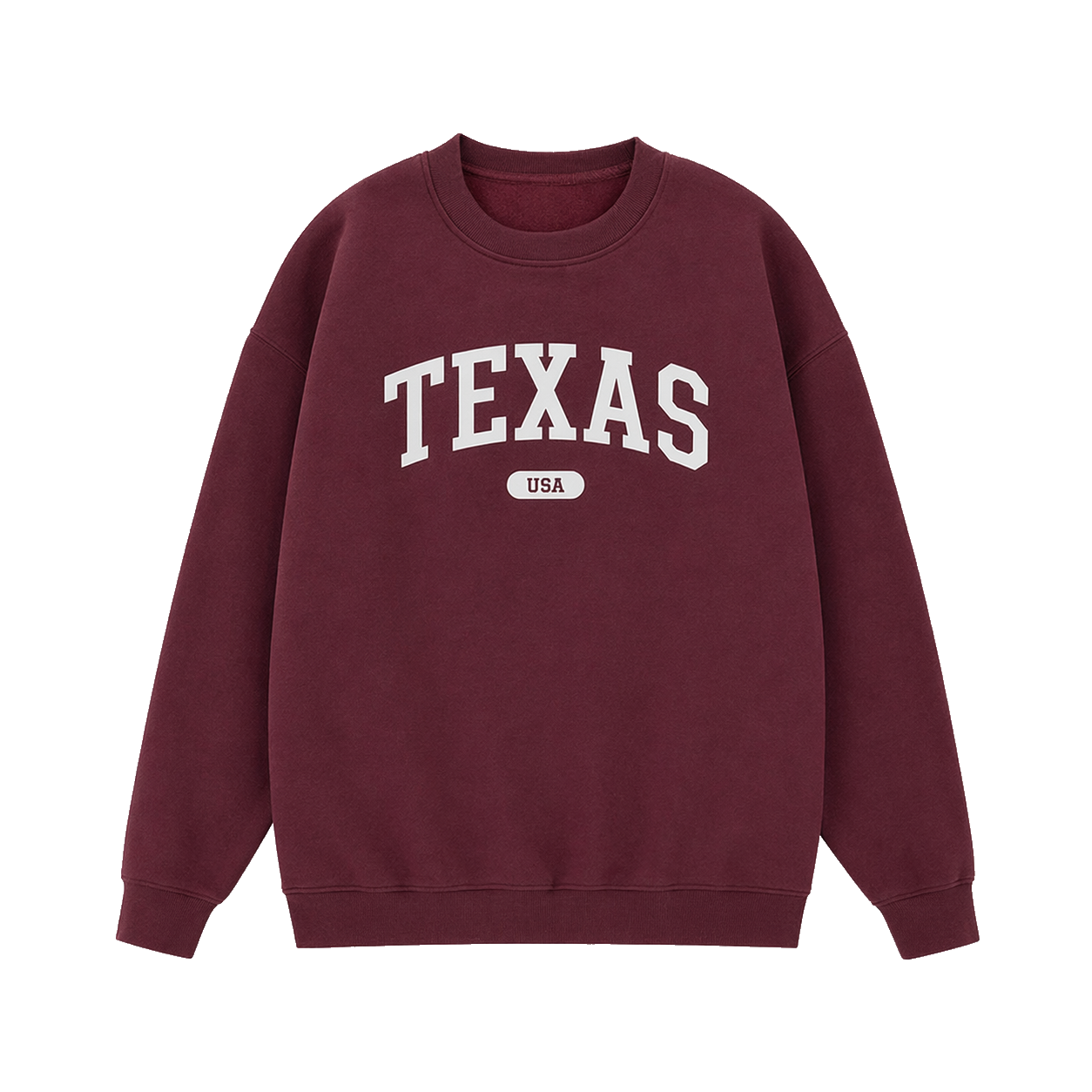 Collection 4 Texas Essential Heavyweight Crewneck Sweatshirt - Dull Red front